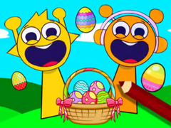 Joc Coloring Book: Sprunki Incredibox Easter